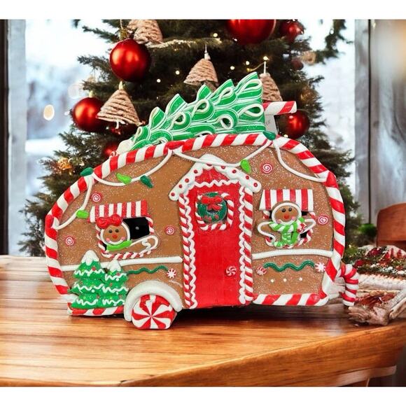 NWT Rare Retired-Dillards Trimsetter Gingerbread Camper Light Up LED 12.5. X 10 - Picture 1 of 10